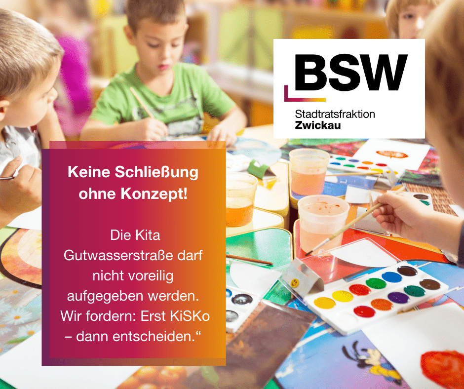 Keine Schließung der Kita Gutwasserstraße ohne Konzept